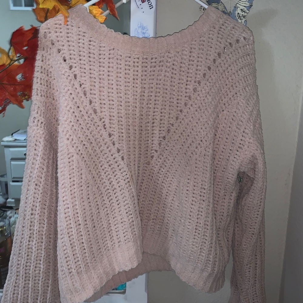 Super soft pink sweater.